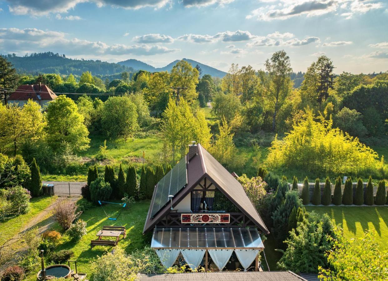 Smyrkowy Dom Z Kominkiem Z Goraca Balia Kolo Karpacza Janowice Wielkie Extérieur photo